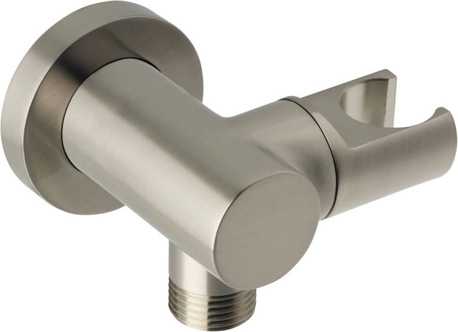 Ben Muuraansluiting met handdouchehouder Geborsteld Nickel