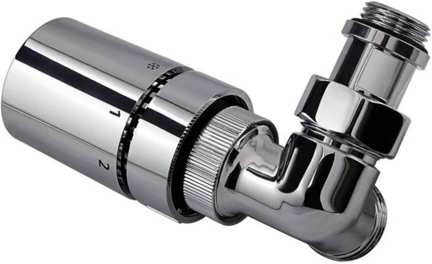 Ben radiatorkraan zijaansluiting haaks verkeerd rechts chroom