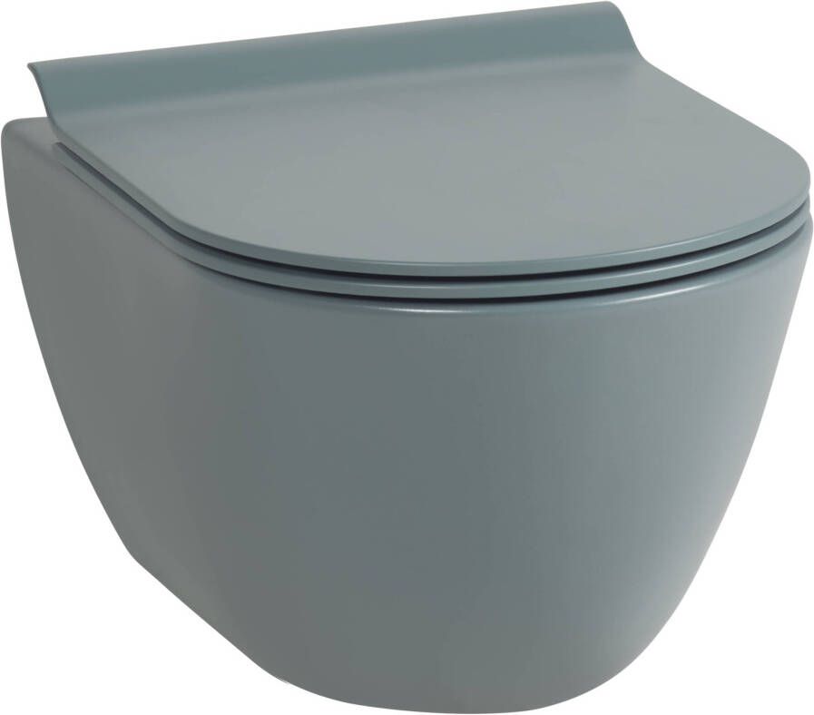 Ben Segno Wandcloset compact Dual Glaze Free Flush 36x50x33 5 cm Donkergroen