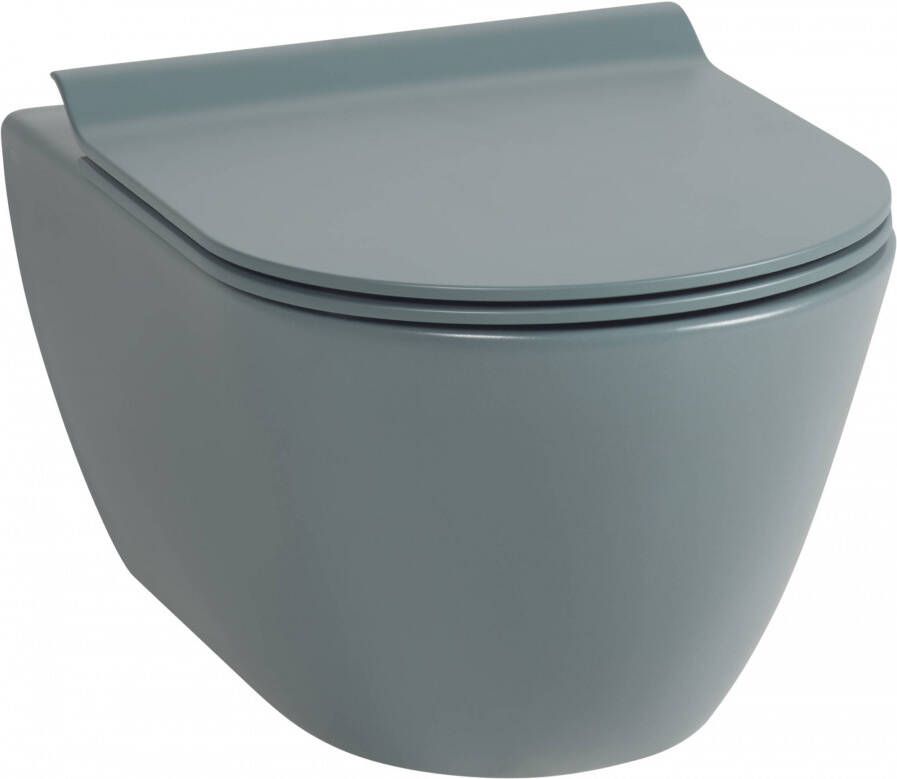 Ben Segno hangtoilet met toiletbril Xtra glaze+ Free flush donker groen
