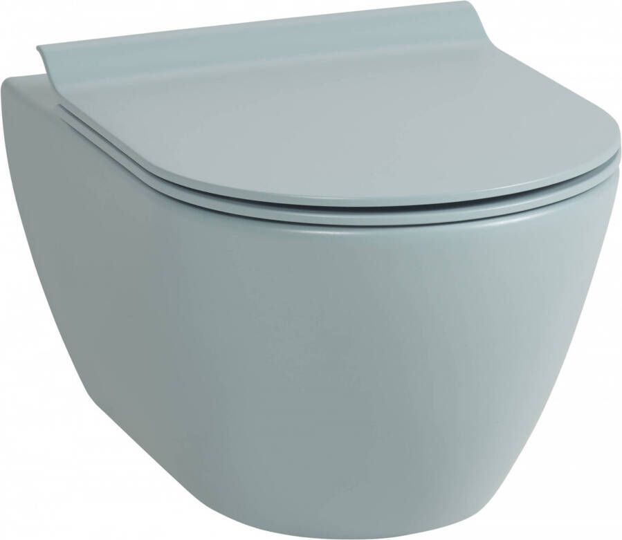 Ben Segno hangtoilet met toiletbril Xtra glaze+ Free flush mat azuur
