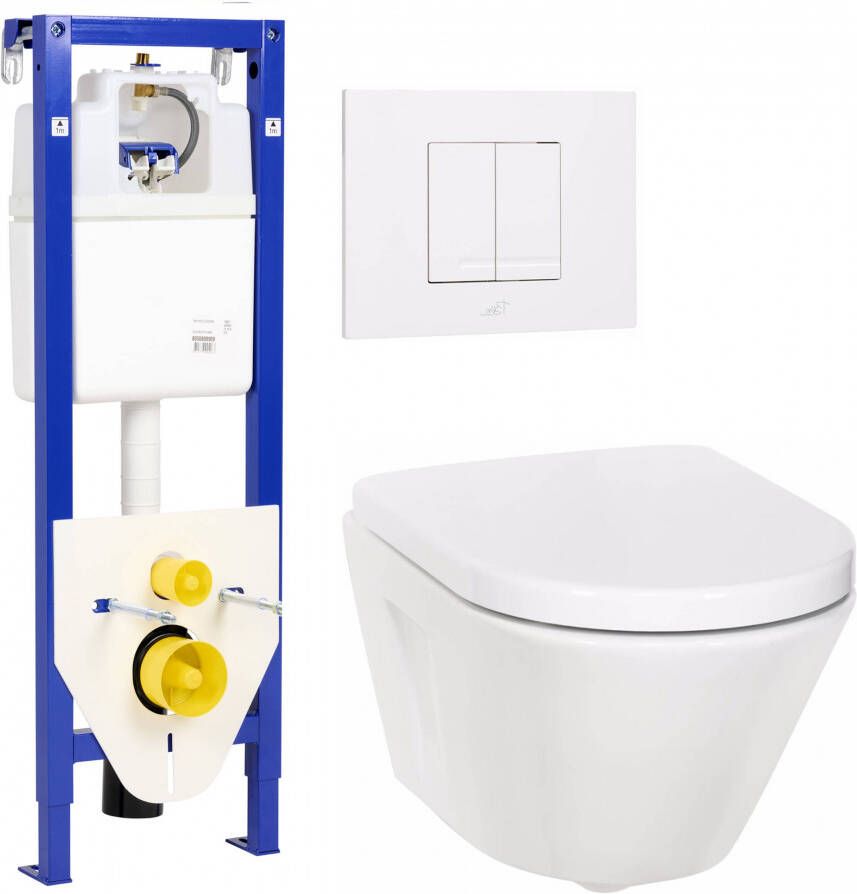 Ben Sito Style complete toiletset compact met wit bedieningspaneel