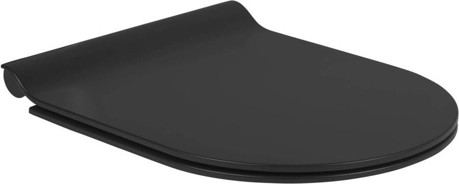 Ben Sito Segno Scuro Closetzitting met Softclose en Quick Release 36 5x45 5x2 5 cm Mat Zwart