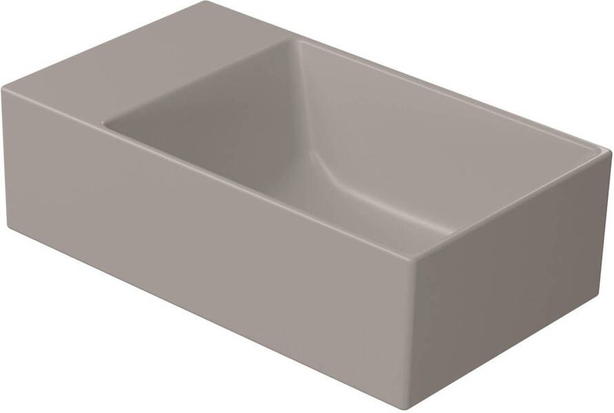 Ben Stelvio beton grijze fontein met doorslaanbaar kraangat 40x23x12cm