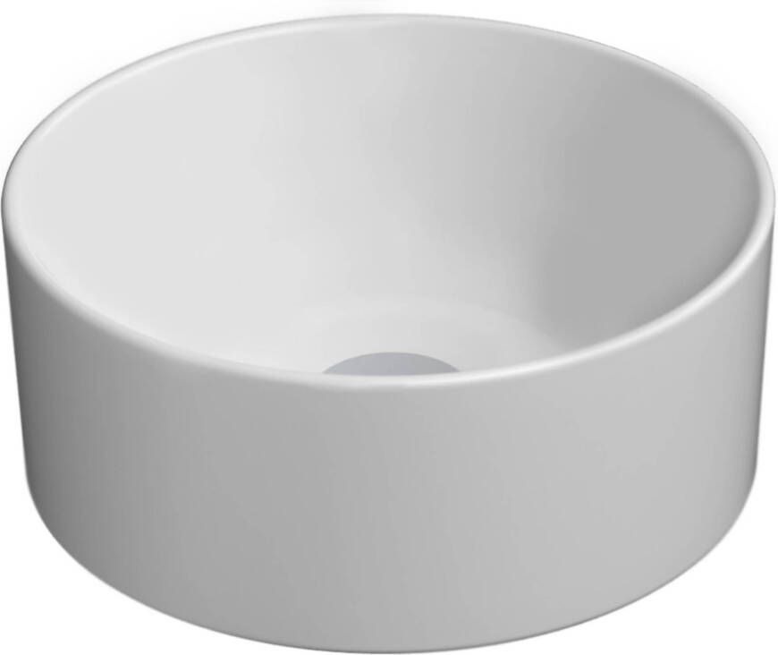 Ben Stelvio ronde waskom Ø32x12cm keramiek mat wit