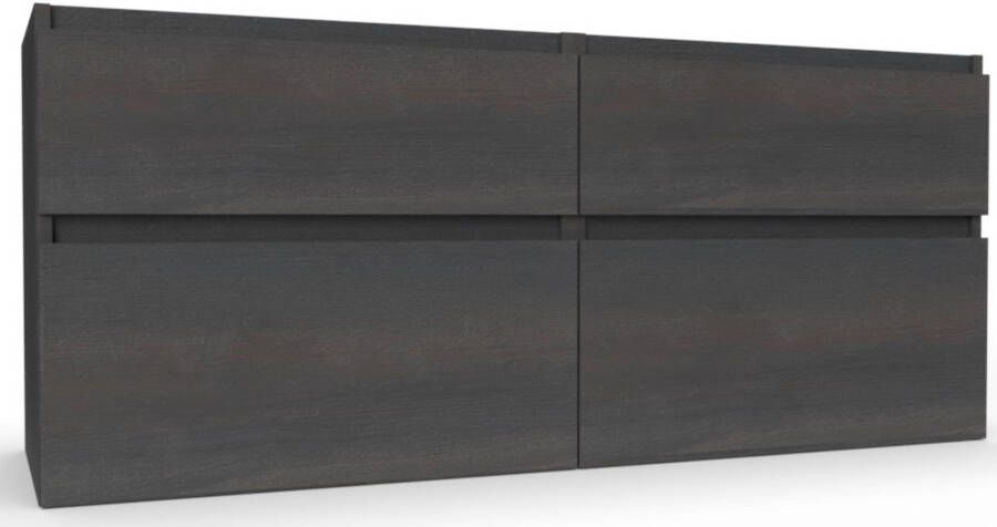 Ben Tendenza Wastafelonderkast 140x44 5x60 cm Coal Oak