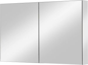 Ben Vario Spiegelkast 2 gelijke delen met spiegelmelamine omtrokken zijpanelen 100x14x75 cm