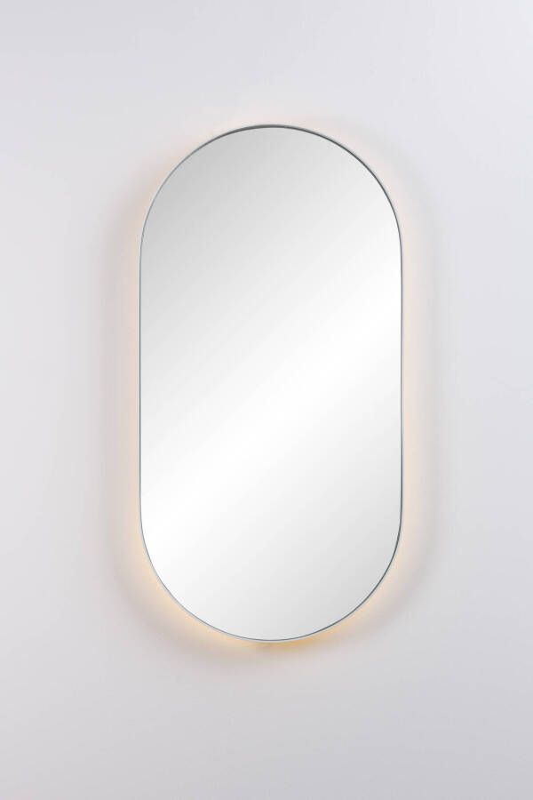 Ben Vita ovale spiegel met LED verlichting en anti-condens 50x100 cm Mat Wit