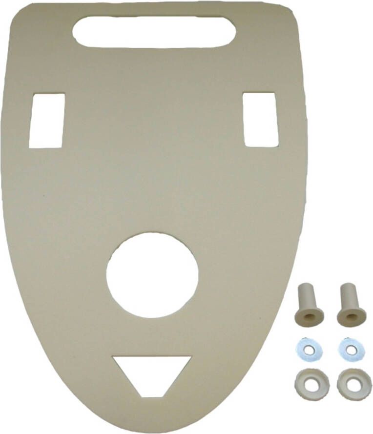 DE BEER Basic geluidsisolatieset voor urinoir 5mm met bevestigingsmateriaal 125160001