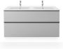Duravit D-Neo wastafelonderkast voor dubbele wastafel met 2 lades 128 x 46 2 x 62 5 cm betongrijs mat - Thumbnail 3