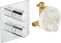 Duravit Thermostatarmaturen Afbouwdeel inbouw bad douchekraan thermostatisch vierkant 17x17cm glans chroom TH4200007010 - Thumbnail 2