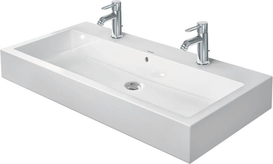 Duravit Vero Meubelwastafel 2 Kraangaten 100x47x17.5 cm Rechthoek Keramiek Glanzend Wit