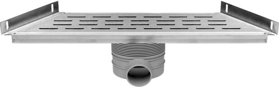 EASYDRAIN Easy Drain Trapezium RVS douchegoot LxB= 300x98mm trapezium met RVS rooster schuifeind horizontaal 50mm met sifon - Foto 2