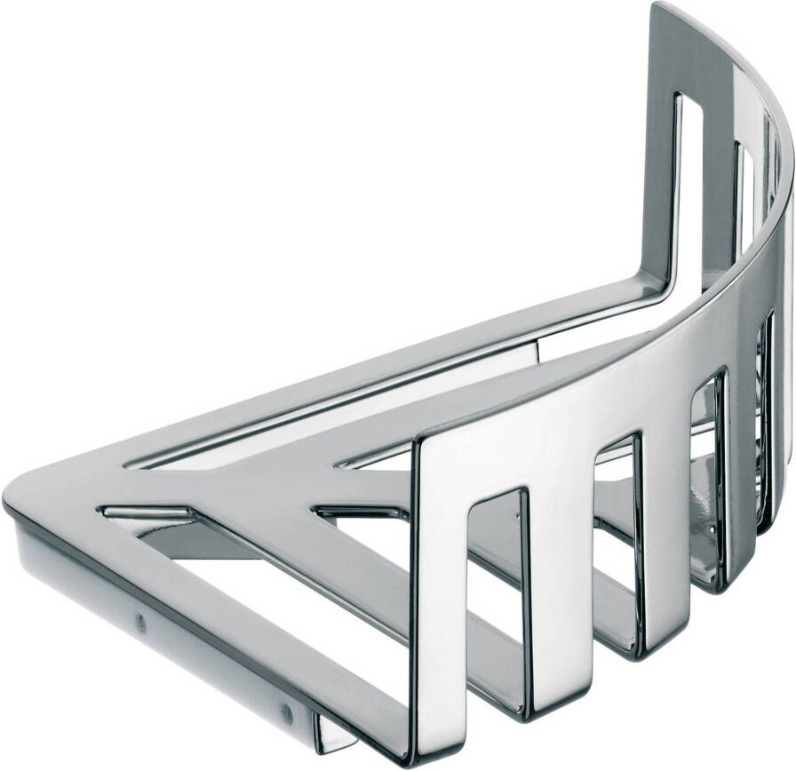 EMCO hoekuitvoering fles- en sponshouder rechthoekige afdekrozet bevestigingsmateriaal hxbxd 80x182.6x182.6mm kleur chroom