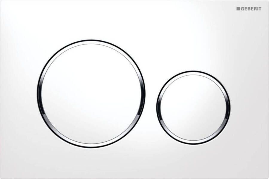 Geberit Tweedekans Sigma 20 bedieningspaneel glans wit chroom wit voor Sigma reservoirs 8cm (UP720) en 12cm (UP320) 03362