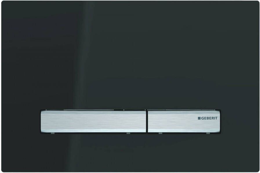 GEBERIT Bedieningsplaat spoelsysteem Sigma50 2-toets spoeling 2-knops front easy-to-clean 13x246x164mm (LxBxH) zwart