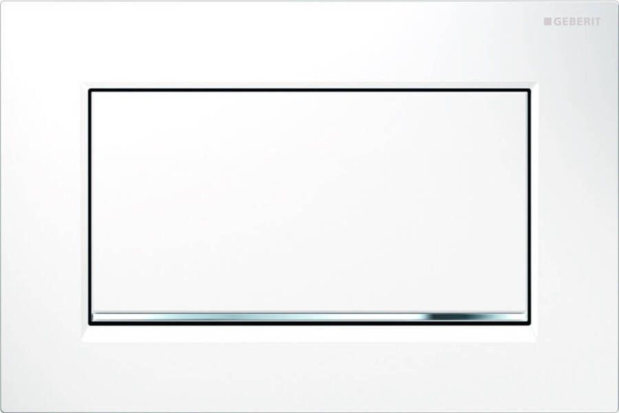 Geberit Sigma 10 (ex Sigma 30) bedieningspaneel glans wit chroom voor Sigma reservoirs 8cm (UP720) en 12cm (UP320)