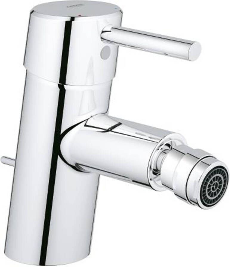 GROHE Concetto New Bidetmengkraan S-size trekwaste eengreeps 1-gats 131mm hoogte 116mm uitloop vast chroom