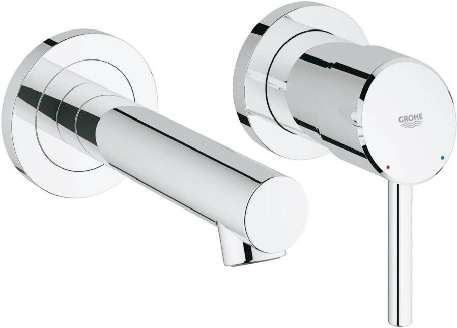 GROHE Concetto afbouwdeel eengreeps tbv wastafel(in muur ) met uitloop 147mm chroom