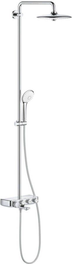 Grohe Euphoria smartcontrol Regendoucheset Opbouw badkraan hoofddouche rond 26cm 2 functies handdouche rond chroom 26510000