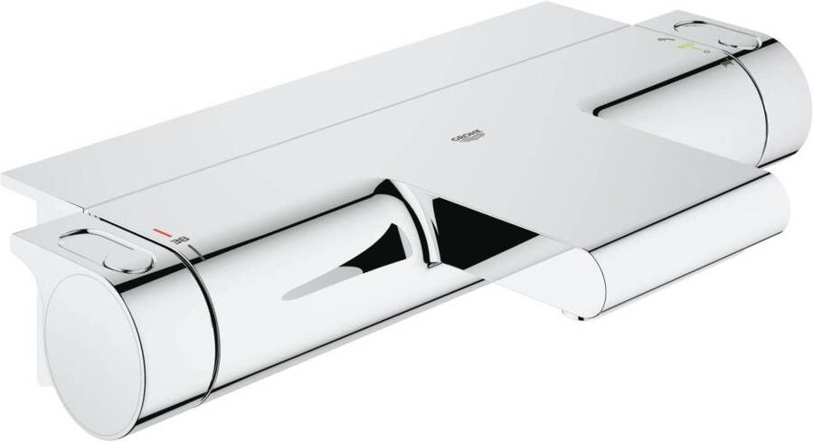 GROHE Grohtherm 2000 New Badthermostaatkraan met tray wand tweegreeps 2-gats omstelinrichting 172mm uitloop vast chroom