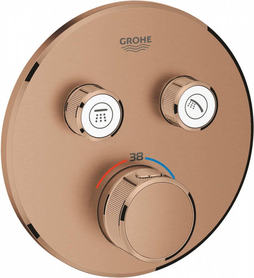 GROHE Grohtherm SmartControl Opbouwdeel douchethermostaatkraan met omstel warm sunset geborsteld 29119DL0