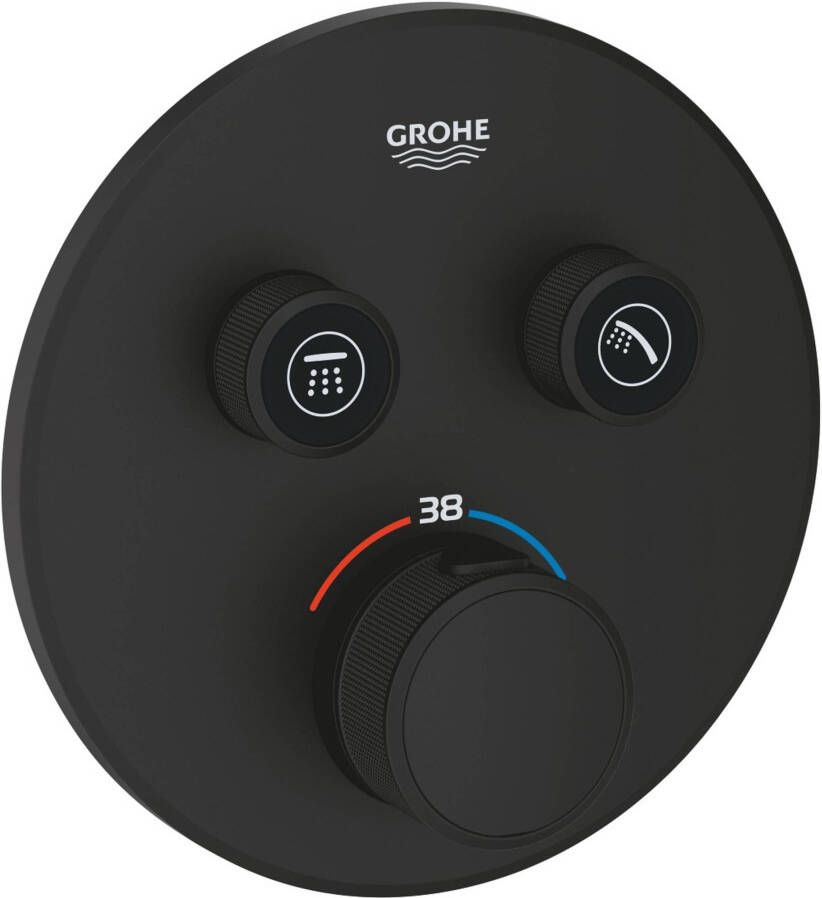 Grohe Grohtherm SmartControlafbouwdeel v. inbouw mengkraan thermostatisch m. omstelphantom black 29507KF0