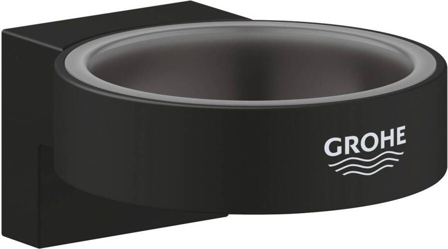 Grohe Selection Wandhouder voor zeepdispenser zeepchaal glas phantom black 41217kf0