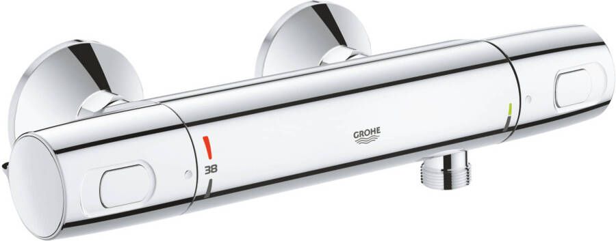 GROHE Precision Trend New Douchethermostaat wand tweegreeps 2-gats 120mm hart met koppelingen chroom