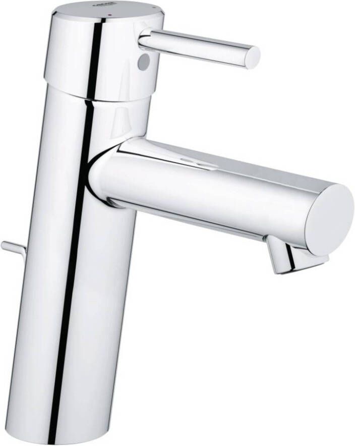 Grohe Concetto waterbesparende wastafelkraan medium met waste 28mm met temperatuurbegrenzer chroom 23450001