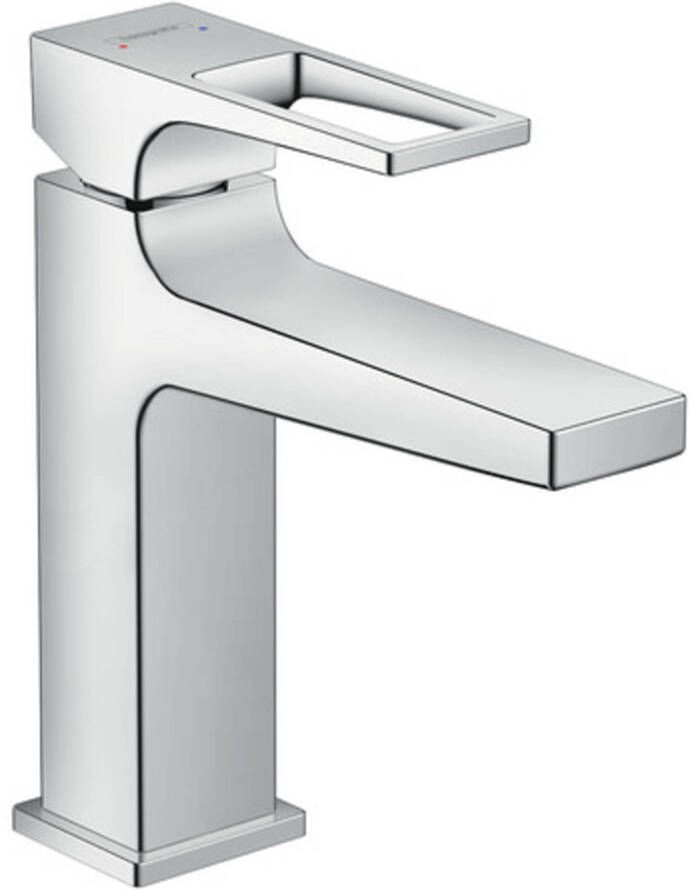 Hansgrohe Metropol 110 EcoSmart wastafelmengkraan met beugelgreep en push-open plug chroom