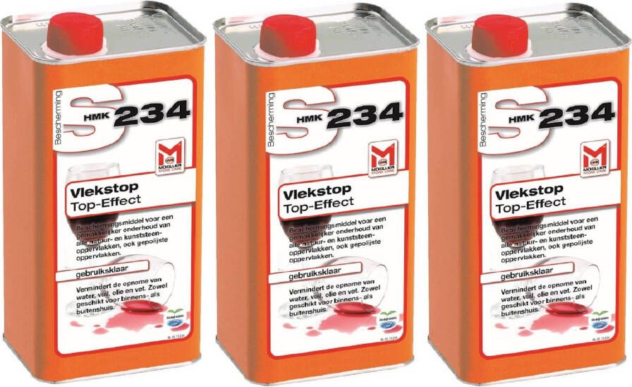 HMK S234 top-effect vlekstop 3x1 liter kleurloos