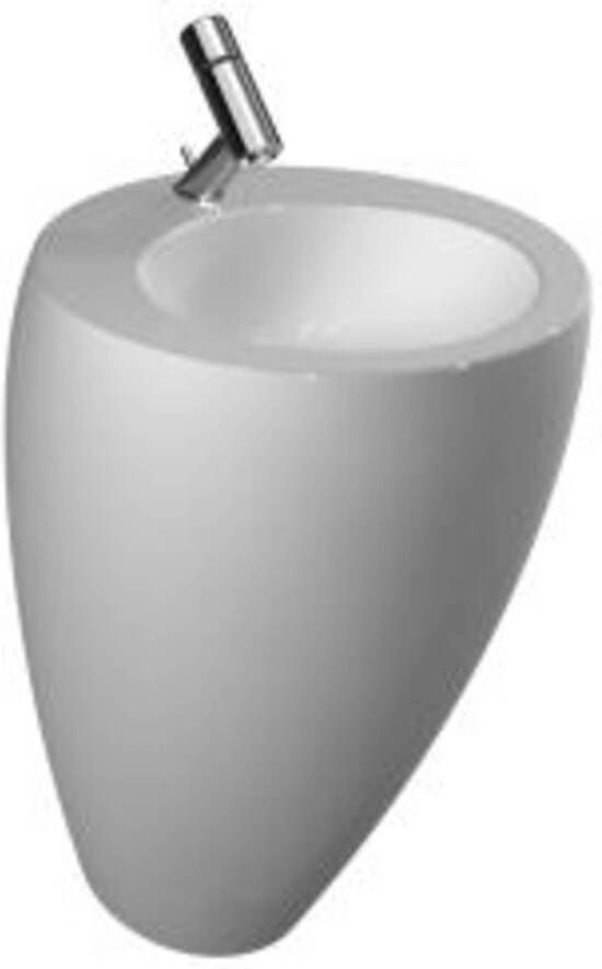Laufen Alessi One staande wastafel 53x52x85cm 1 kraangat incl. clou met geïntegreerde zuil uit één stuk keramiek lcc-wit H8119714001041