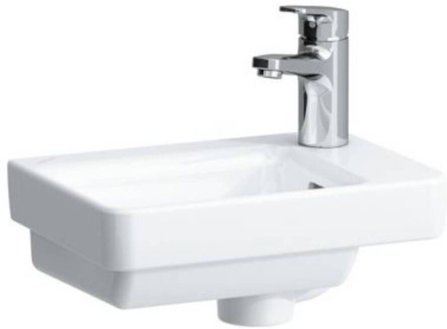 Laufen Pro S fontein 36x25x14.6cm 1 kraangat rechts met overloop keramiek lcc-wit H8159604001041