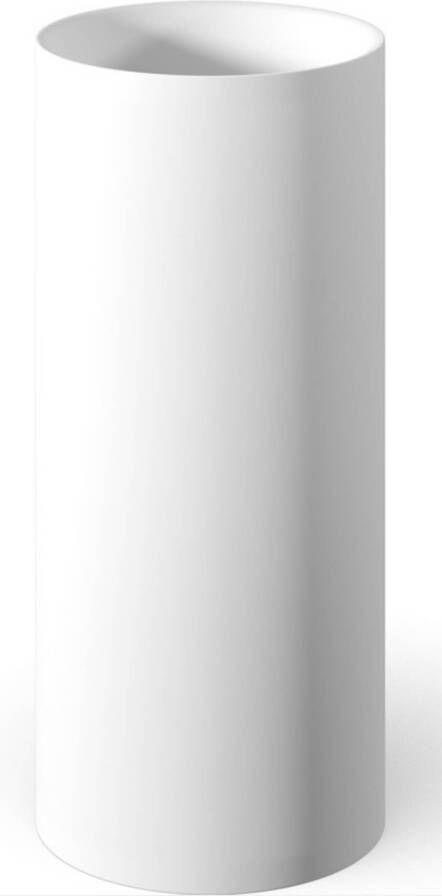 Looox Mineral Pillar Round Wastafelzuil Ø 40x90 cm Matt White