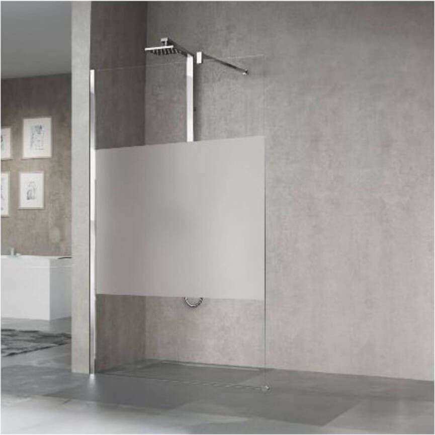 Novellini Giada h Inloopdouche 90x195 cm Mat Chroom