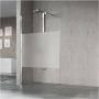 Novellini Giada inloopdouche H 118 120x195cm met muursteun 100cm mat chroom profiel en helder glas met satinband giadah120-44b - Thumbnail 3
