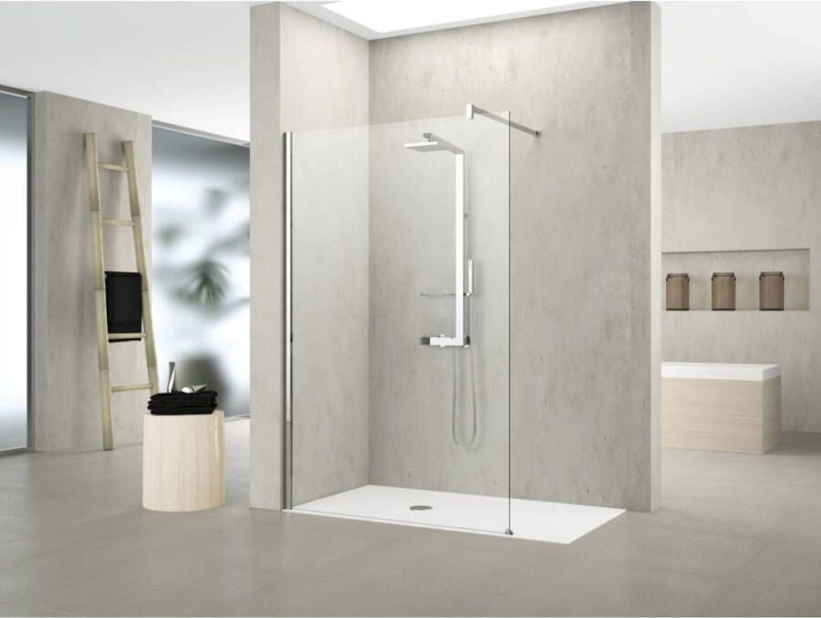 Novellini Kuadra h Inloopdouche 40x200 cm Chroom