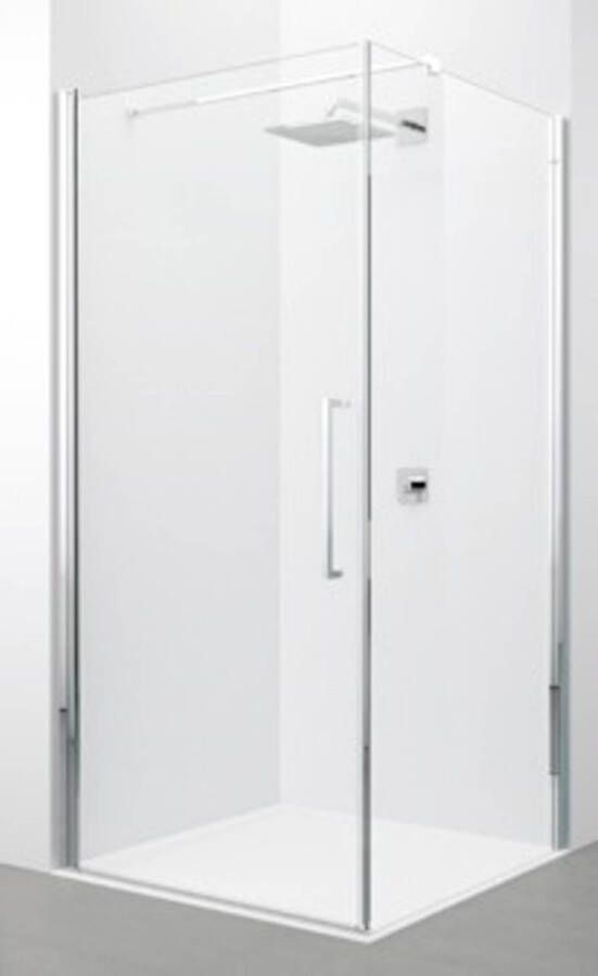 Novellini Young 2.0 FG zijwand 89 91x200cm voor draaideur G en vouwdeur 2GS chroom profiel met helder glas Y2FG891K