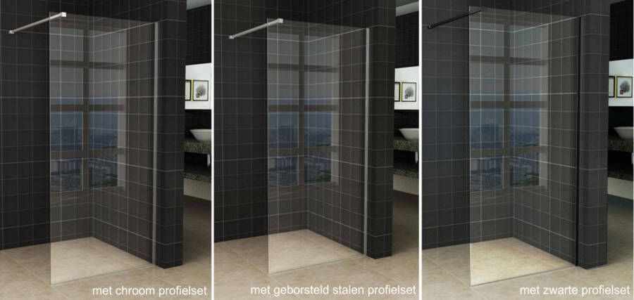 Saqu Subtly douchewand excl. muurprofiel 107 5x200cm Helder glas