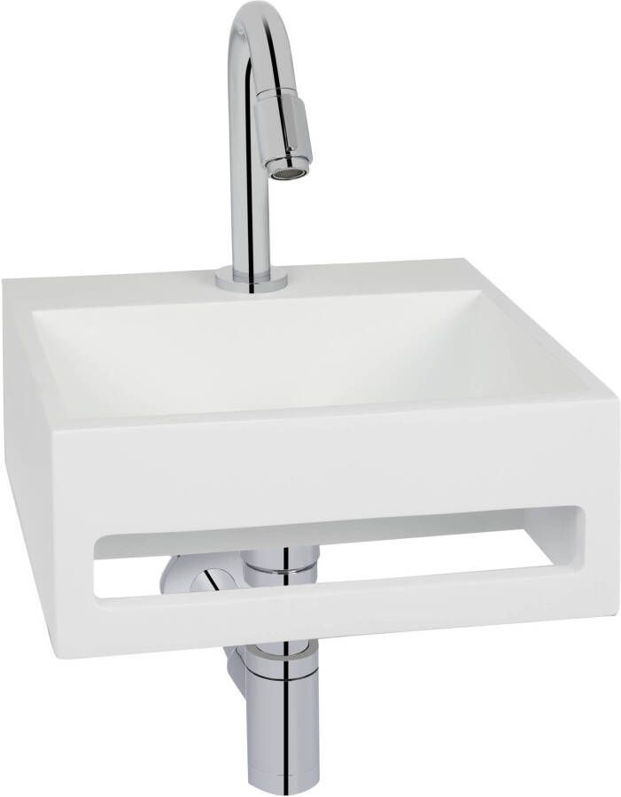 Saqu Tenno Fontein 30x28x12 5 cm Mat Wit