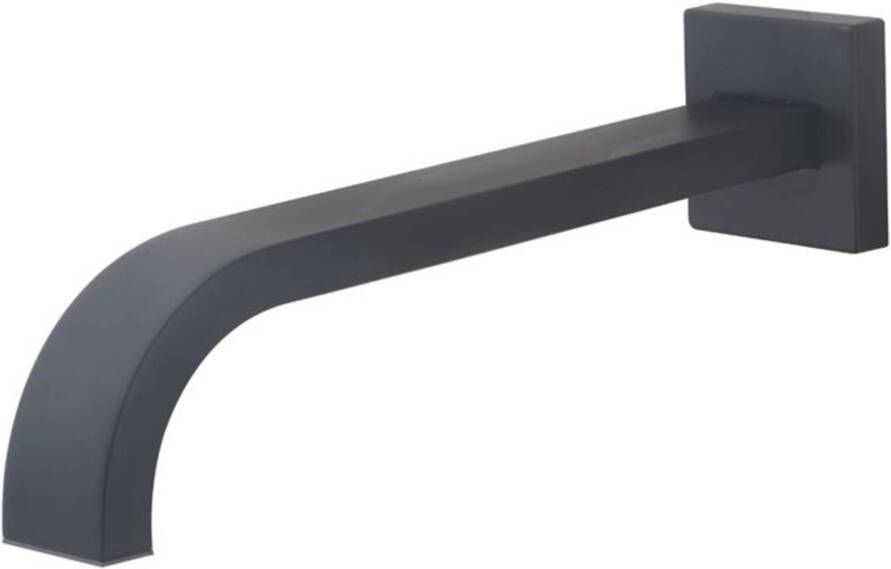 Saniselect Inbouw Uitloop 25 cm Mat Zwart