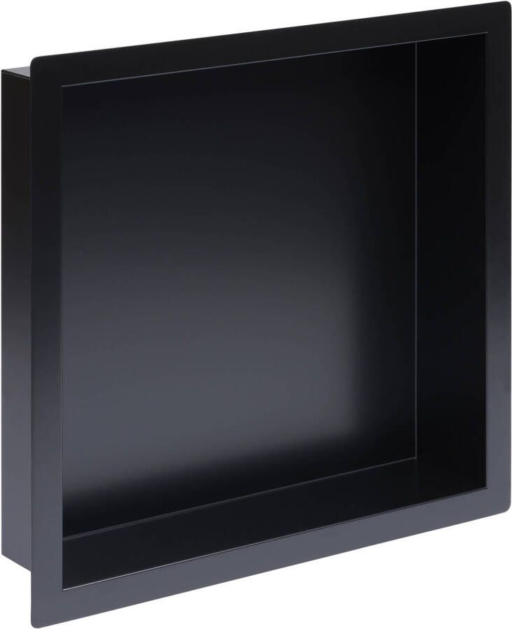 Saqu Tweedekans Shine inbouwnis 30x7x30cm mat zwart 04428