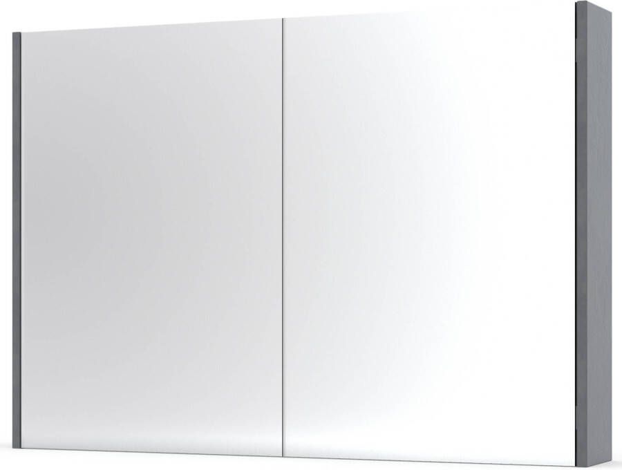 Saqu Tweedekans Salto Spiegelkast 100x70 cm Beton Grijs