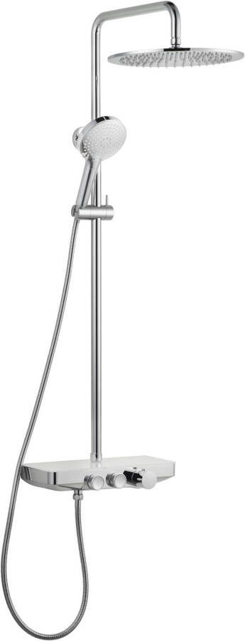Saqu Tweedekans Total Control regendoucheset met 3 straalsoorten en planchet Ø30cm chroom 03275