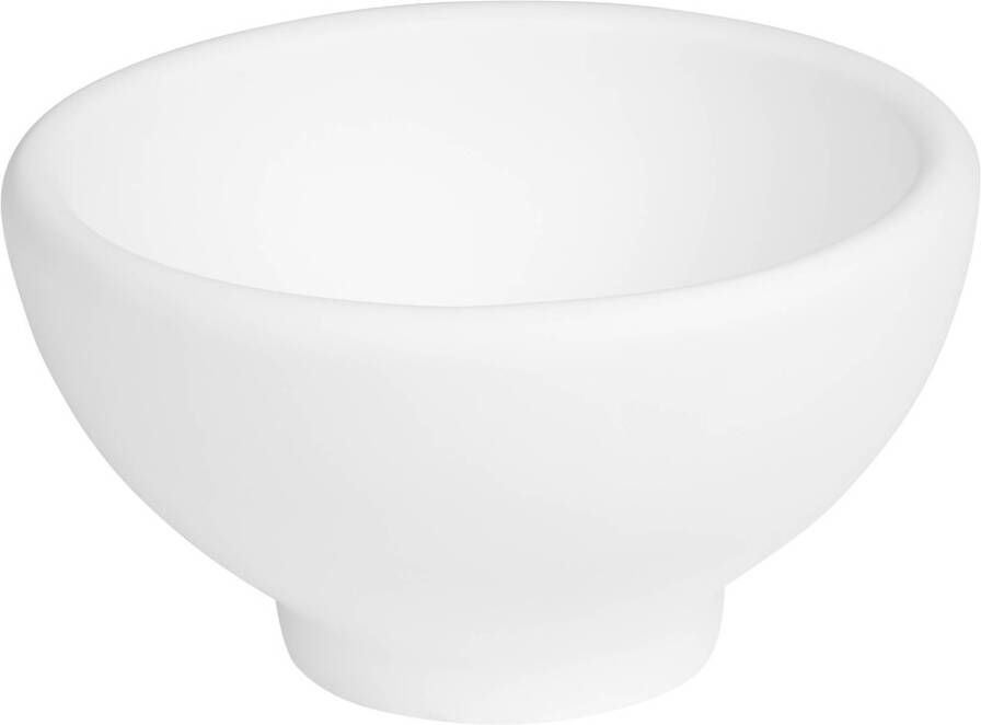 Saqu Tweedekans Bowl Deluxe kleine waskom incl. afvoerplug 20x20x11cm Solid Surface mat wit 02838