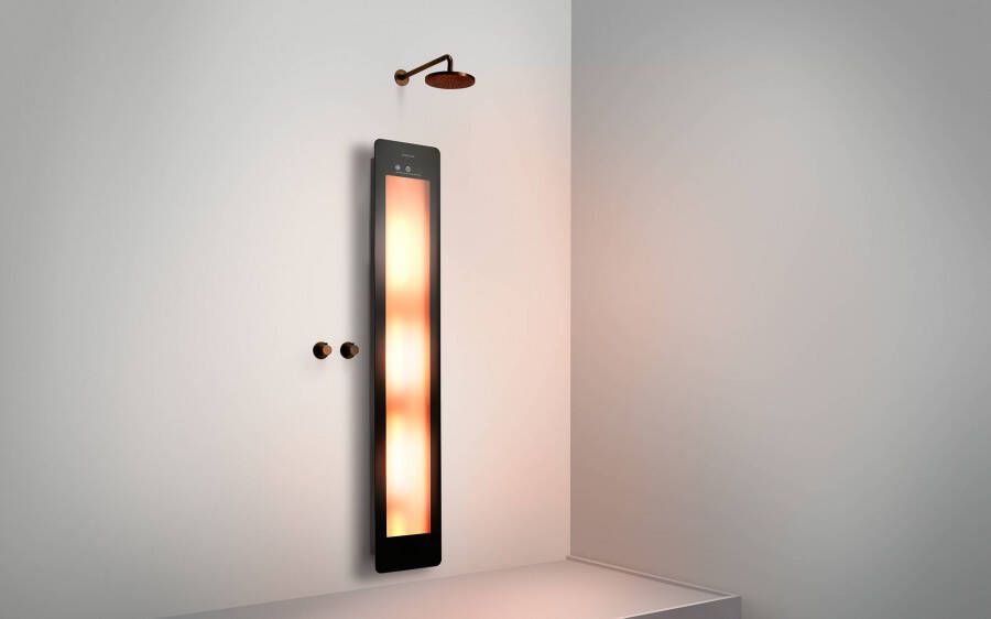 Sunshower One Large Opbouwset vlak 33x12x95 cm Black
