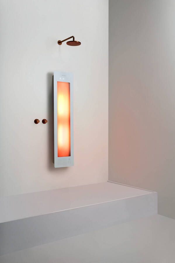 Sunshower One Medium Opbouwset vlak 33x12x95 cm White