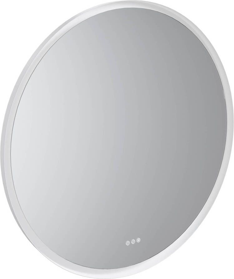 Thebalux Giro ronde spiegel met LED verlichting in rand Ø80cm wit
