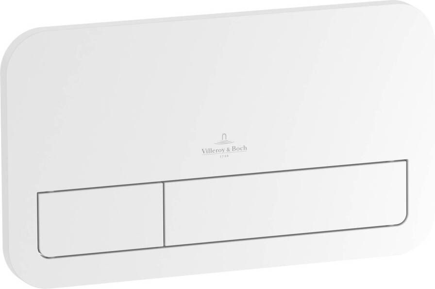 VILLEROY&BOCH Villeroy&amp Boch ViConnect E200 kunststof bedieningsplaat met dubbele spoeling hxbxd 145x253x10mm wit - Foto 1